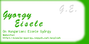 gyorgy eisele business card