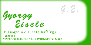 gyorgy eisele business card